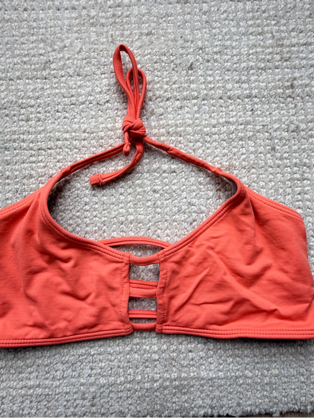 Midori Bikinis Orange Halter Bikini Top